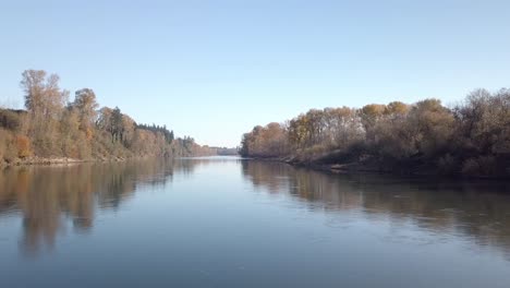 aerial footage of the willamette river south of portland oregon and the surrounding farm land.