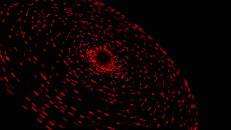 espiral de luz roja