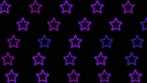 neon purple stars pattern in rows