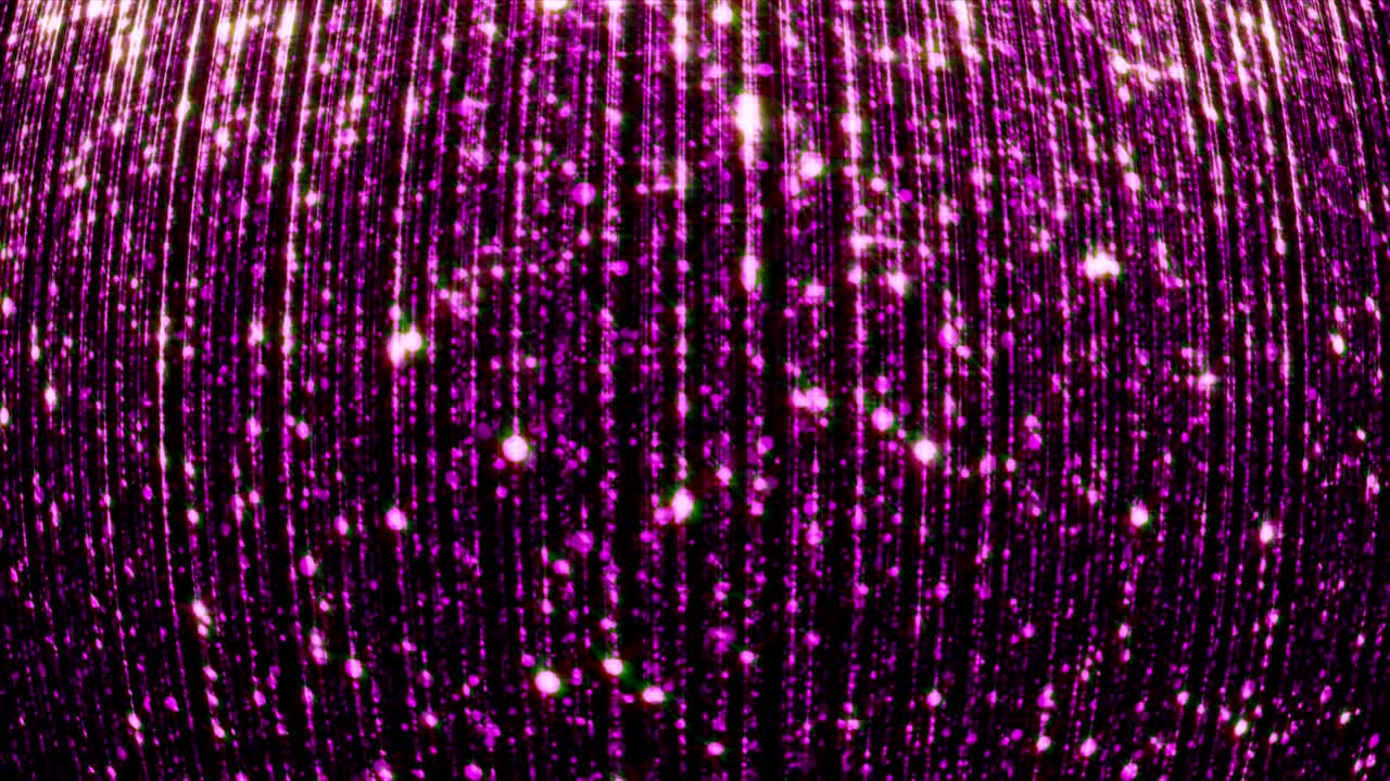 추상적으로 떨어지는 밝은 입자. 배경으로 화려한 비. 루프