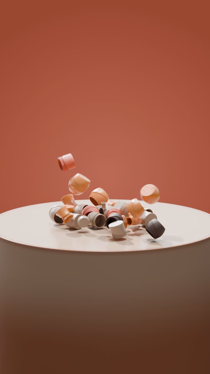 representación 3d abstracta de objetos geométricos de colores