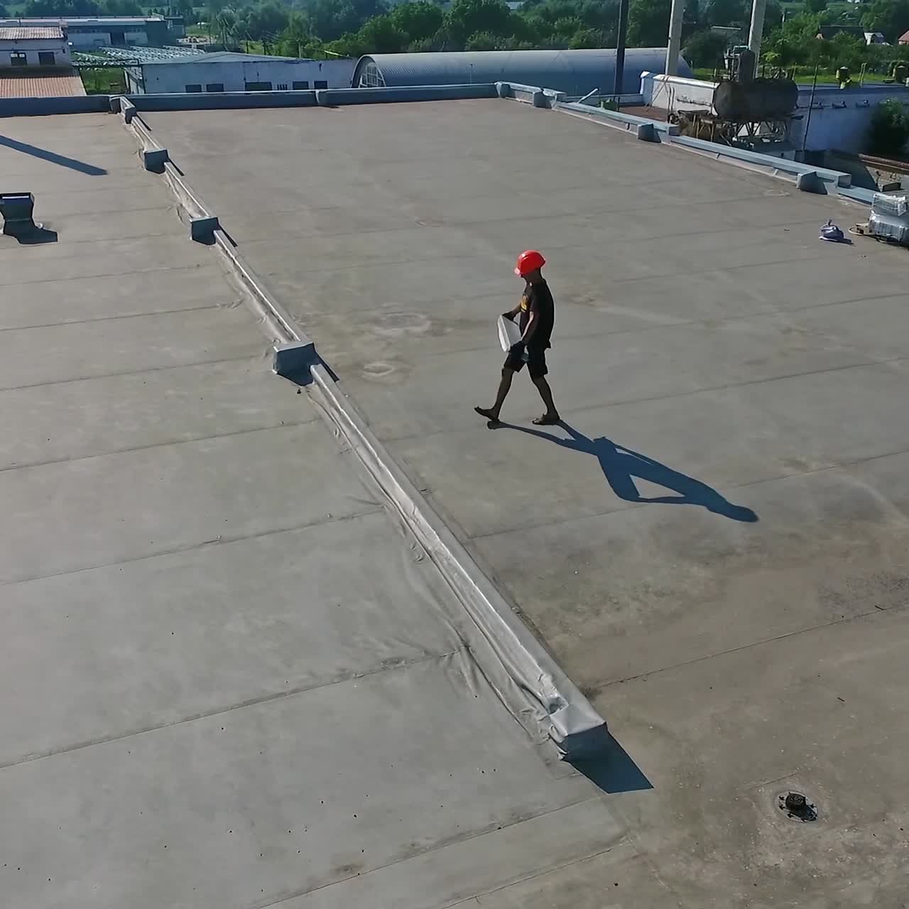 Construction site from aerial view