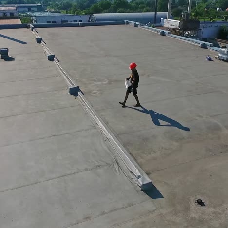 construction site from aerial view
