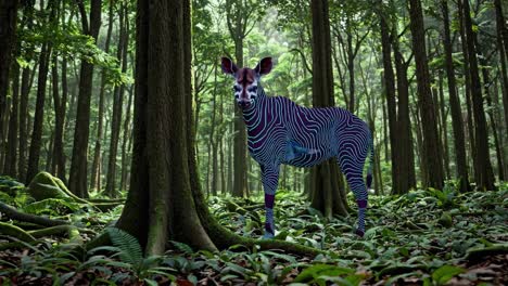 okapi in its natural habitat