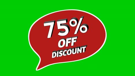 sale discount 75% percent stickers animation motion graphics