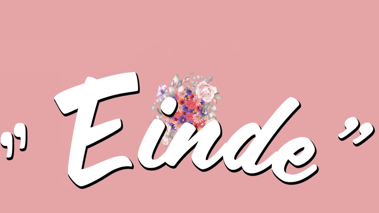 цифровая анимация окончательного текста против цветочного дизайна, вращающегося на оранжевом фоне