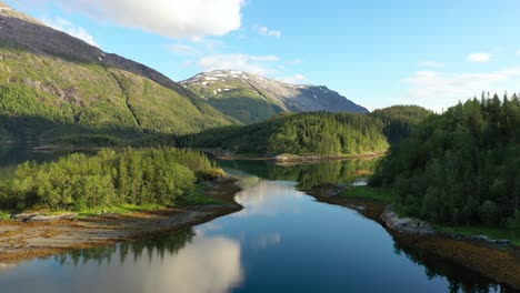 aerial footage beautiful nature norway