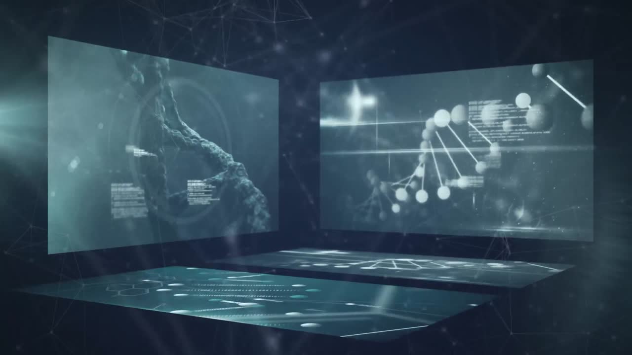 vídeo generado digitalmente del procesamiento de datos médicos