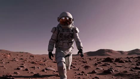 astronauta explorando la superficie de marte