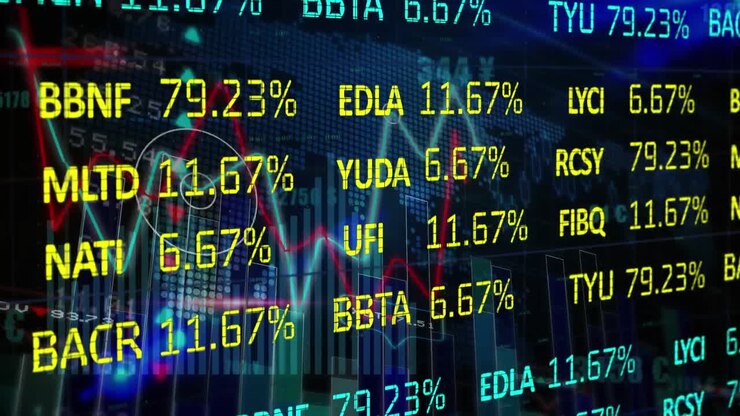Animation of financial data processing over world map