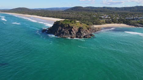 panorama of norries headland between norries cove and cabarita beach in northeastern nsw, australia