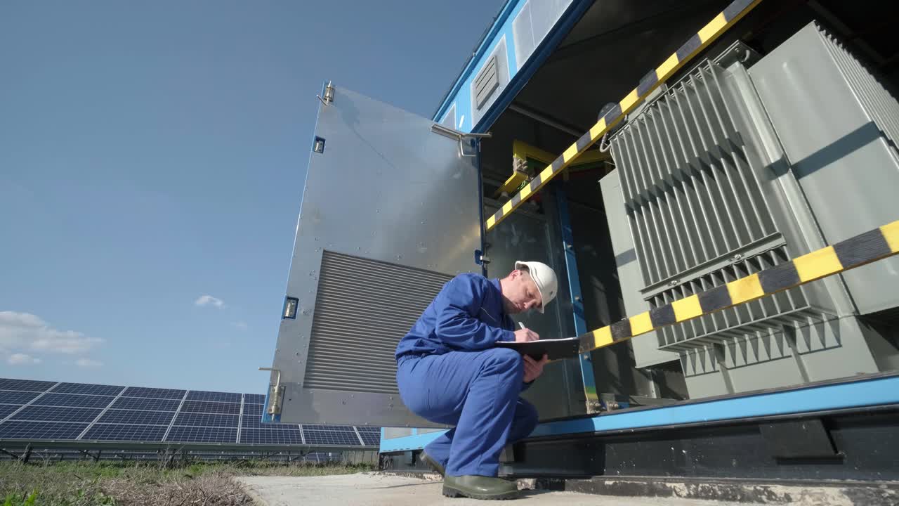 esecuzione di lavori di misurazione elettrica sul trasformatore di potenza