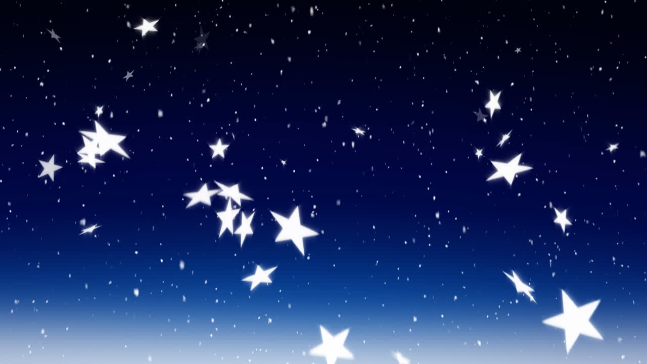 nieve cayendo sobre un fondo azul