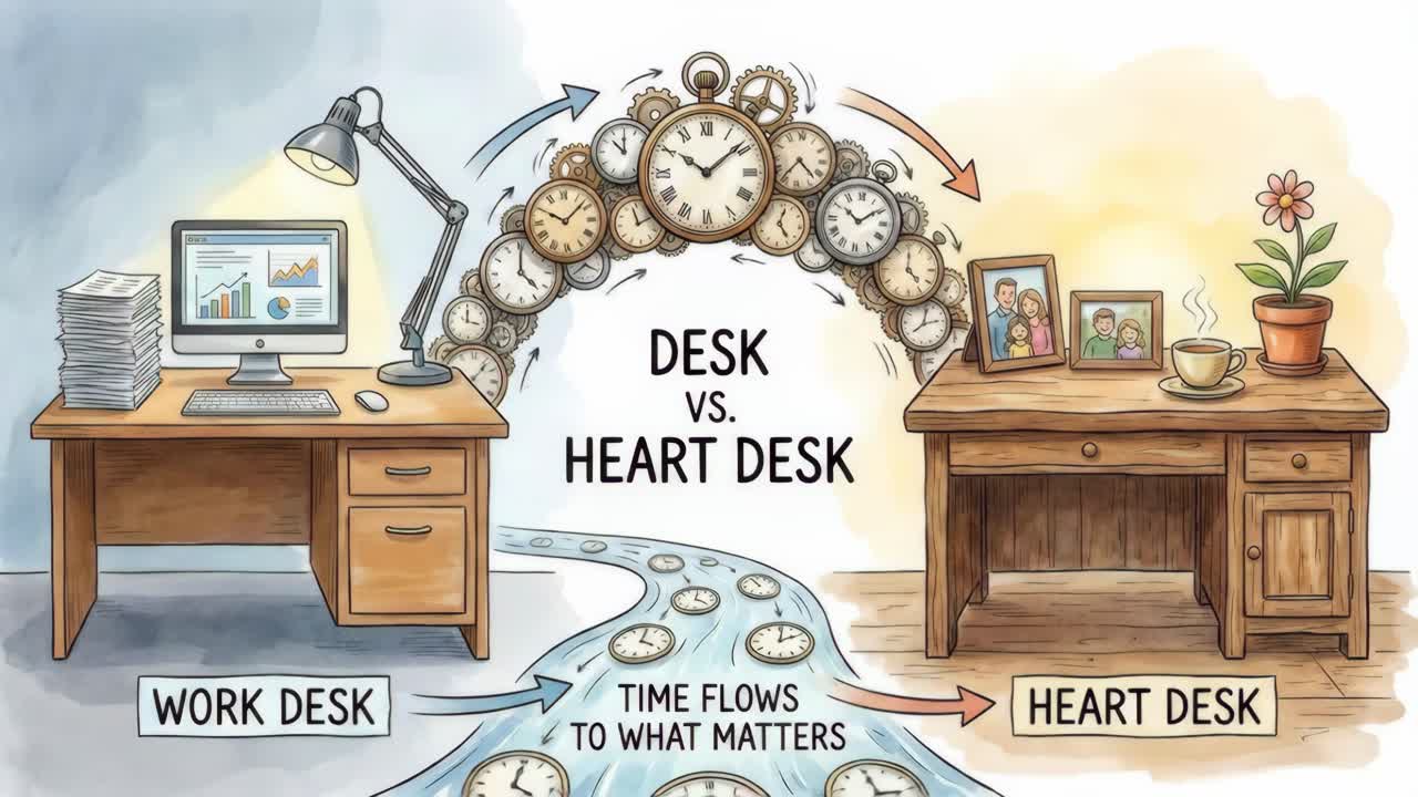 Work Desk vs. Heart Desk: A Visual Representation of Work-Life Balance