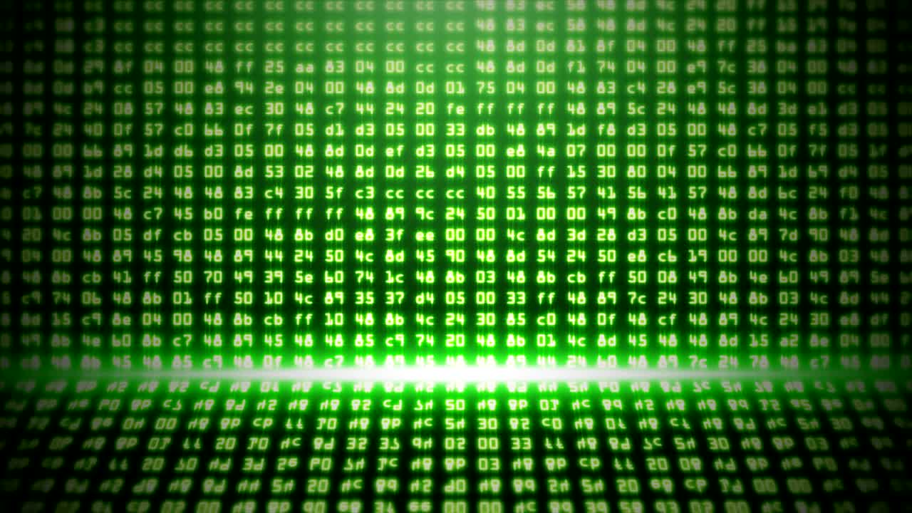 código hexagonal de programación verde