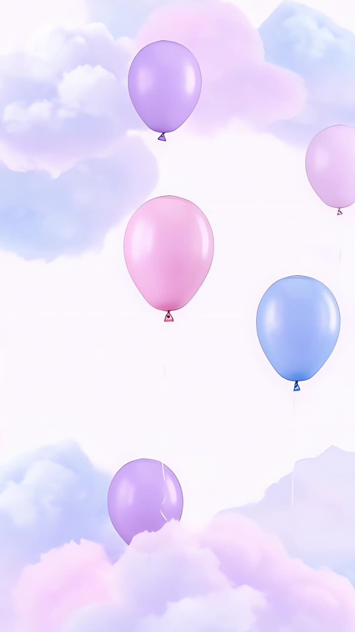 Sfondio di compleanno con palloncini