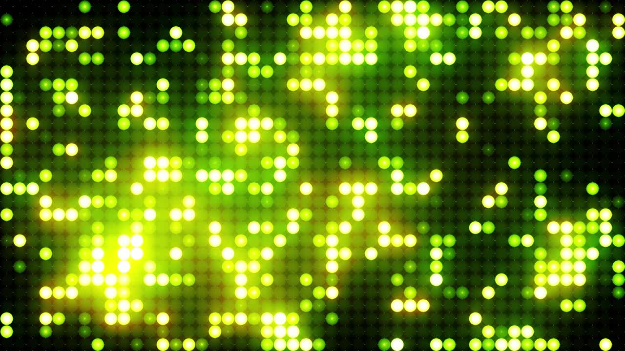 patrón de luz de led verde y amarillo abstracto