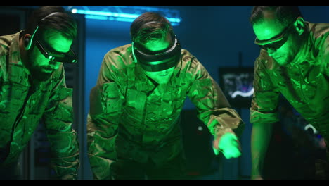 military personnel in vr simulation