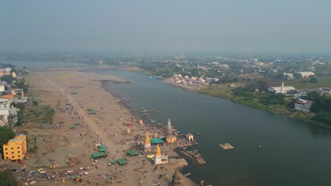 pandharpur drone view panning to right side