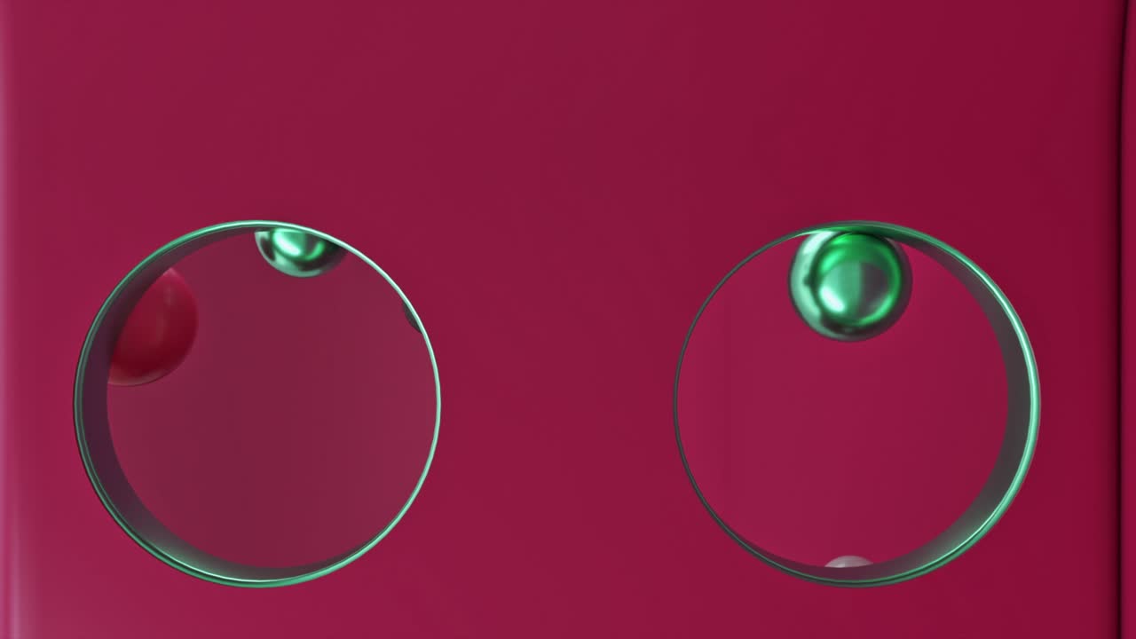 Abstract 3D Render with Colorful Spheres