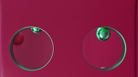 abstract 3d render with colorful spheres