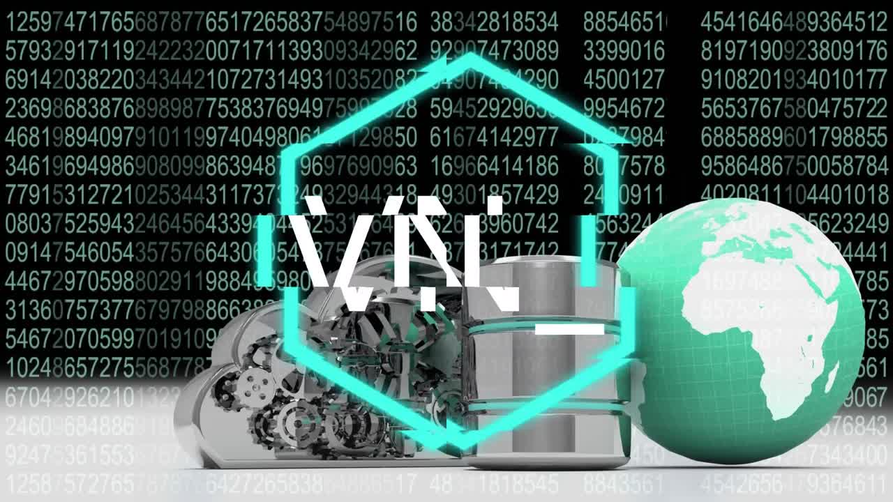 블랙 배경에 대한 지구와 바이너리 코딩 데이터 처리에 대한 nft 텍스트의 애니메이션