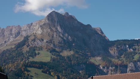 beautiful mountain landscape on a sunny day in engelberg, switzerland