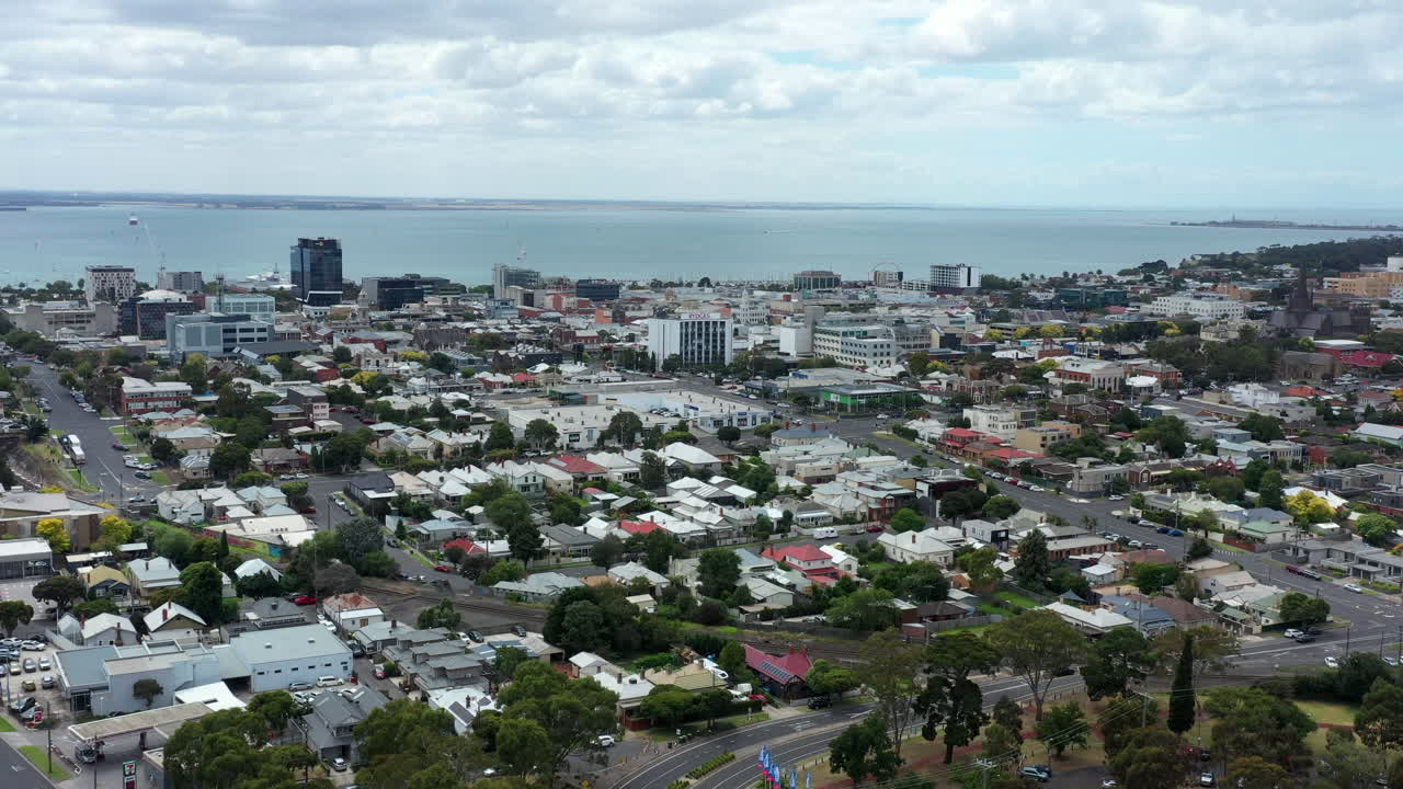 empuje aéreo de la ciudad de greater geelong, australia