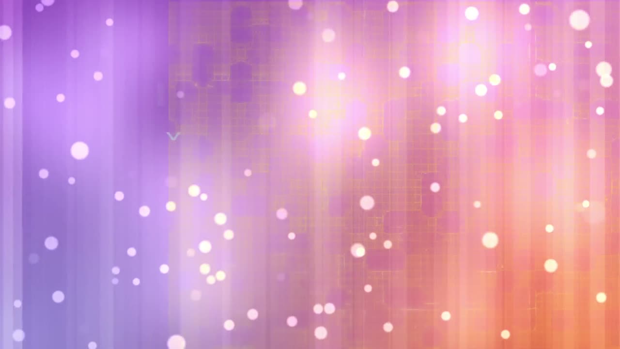 점과 함께 보라색과 분홍색 바탕에 아이디어 텍스트로 만든 전구의 애니메이션