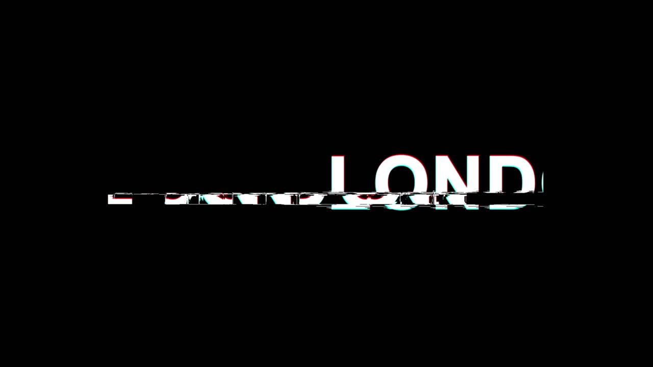 The Word LONDON on a Black Background