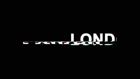 the word london on a black background