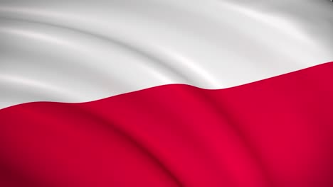 waving poland (polish) flag - 4k seamless loop