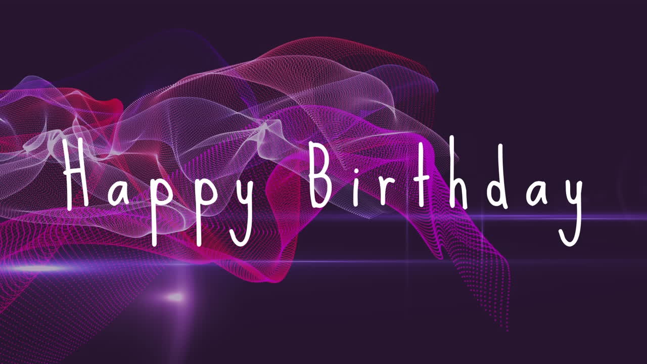 feliz cumpleaños en un fondo de escaneo