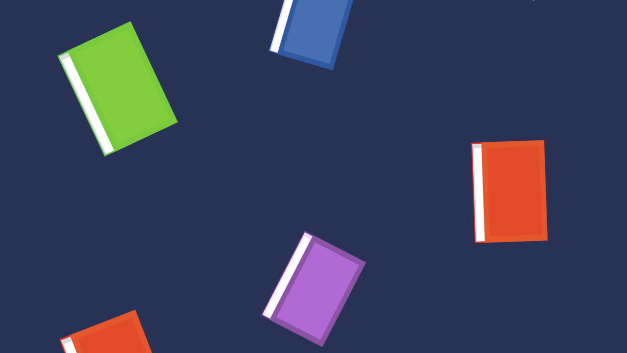 libros de texto colores patrón animación