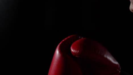 primer plano de los guantes de boxeo