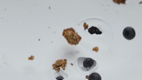 la preparación de postre de cereales lácteos para el desayuno natural de cerca. bocadillo orgánico.