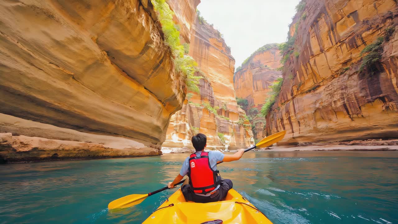 Kayaking Adventure through a Stunning Canyon
