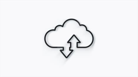 descargar y cargar icono 3d aislado en fondo blanco. 4k