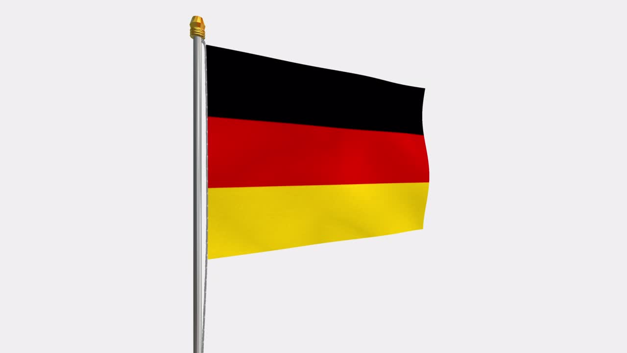 Bandiera della Germania che sventola al vento - alphachannel_267.mov