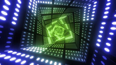 abstract neon tunnel with glowing lights
