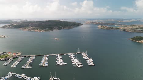 fjallbacka sweden drone harbor pan