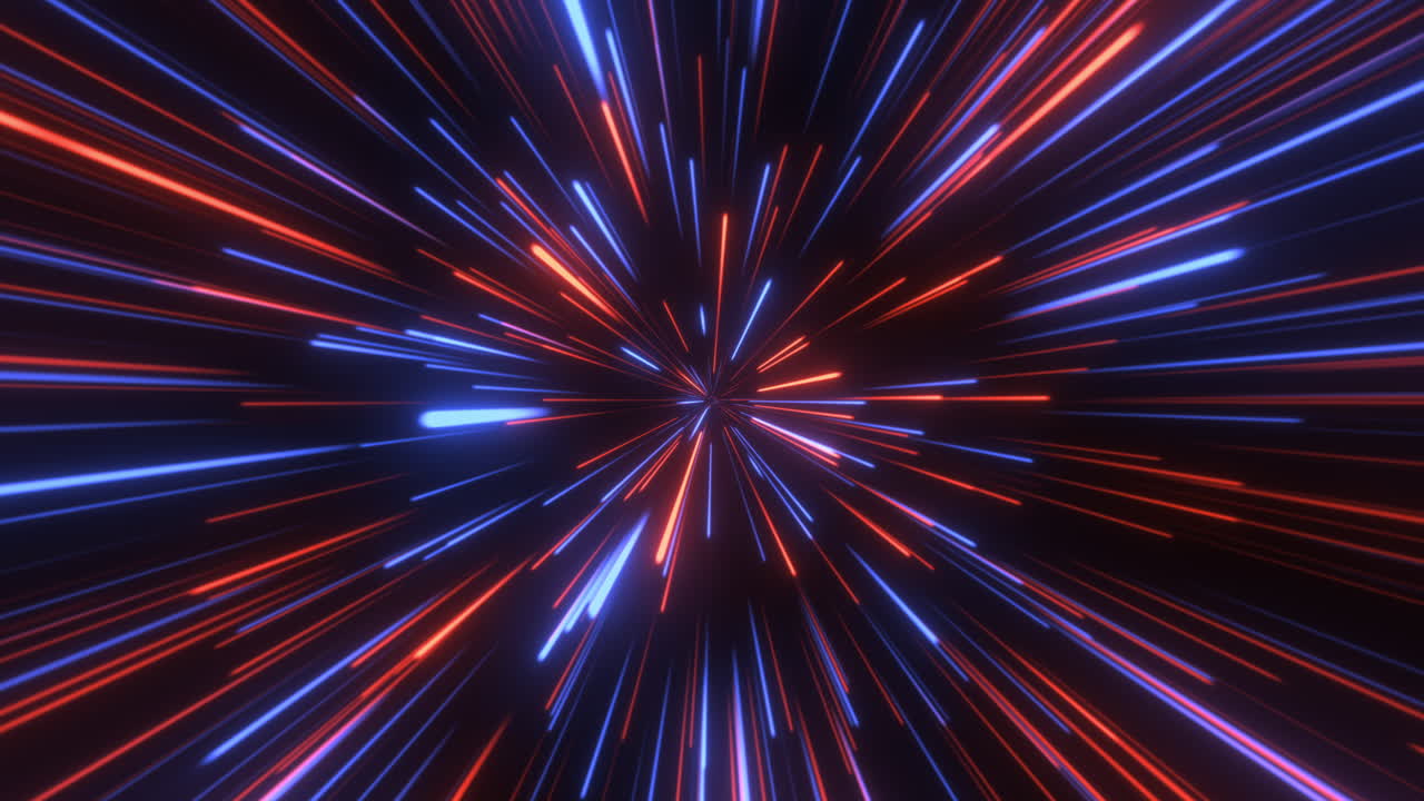 líneas de neón del hiperespacio