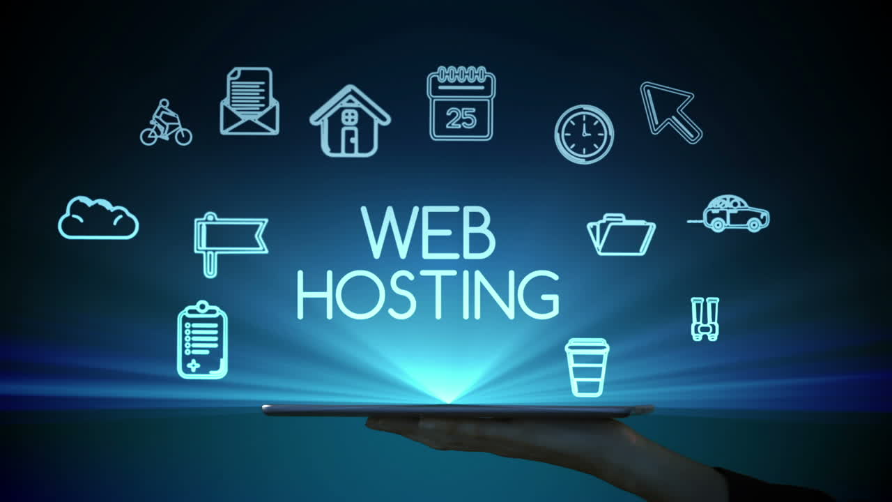 홀로그램 앱을 가진 태블릿을 사용하는 여성