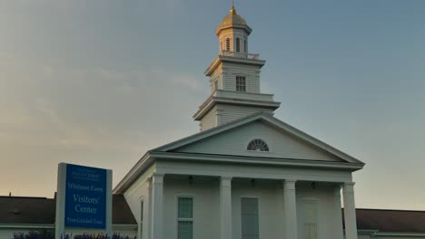 Chapel-and-Visitors-center-for-a-Historic-site-at-the-Peter-Whitmer-Farm-location-in-New-York-in-Seneca-County-near-Waterloo-Mormon-or-The-Church-of-Jesus-Christ-of-Latter-day-Saints