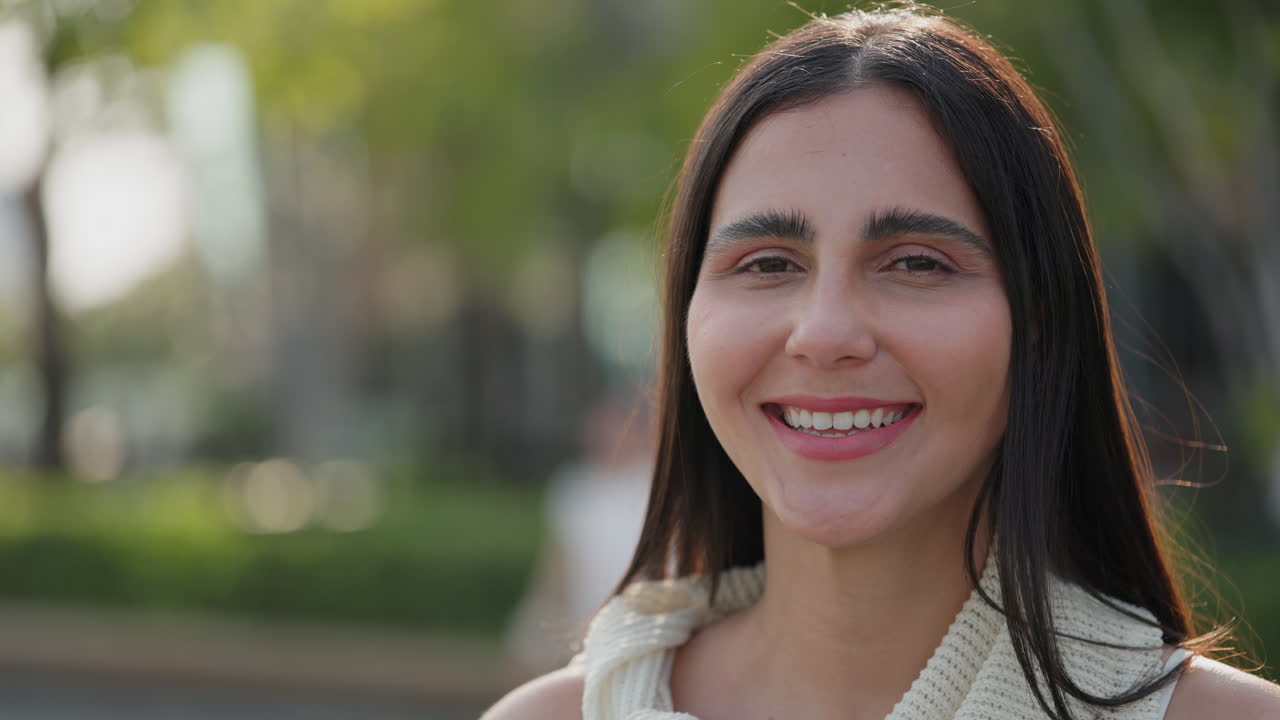 retrato de una mujer sonriente