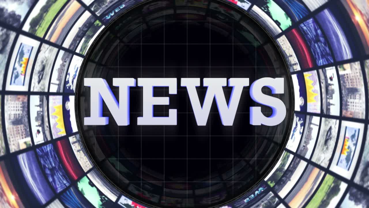 NEWS Text Animation in Monitors Room, Loop