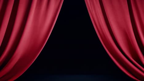 red stage curtains