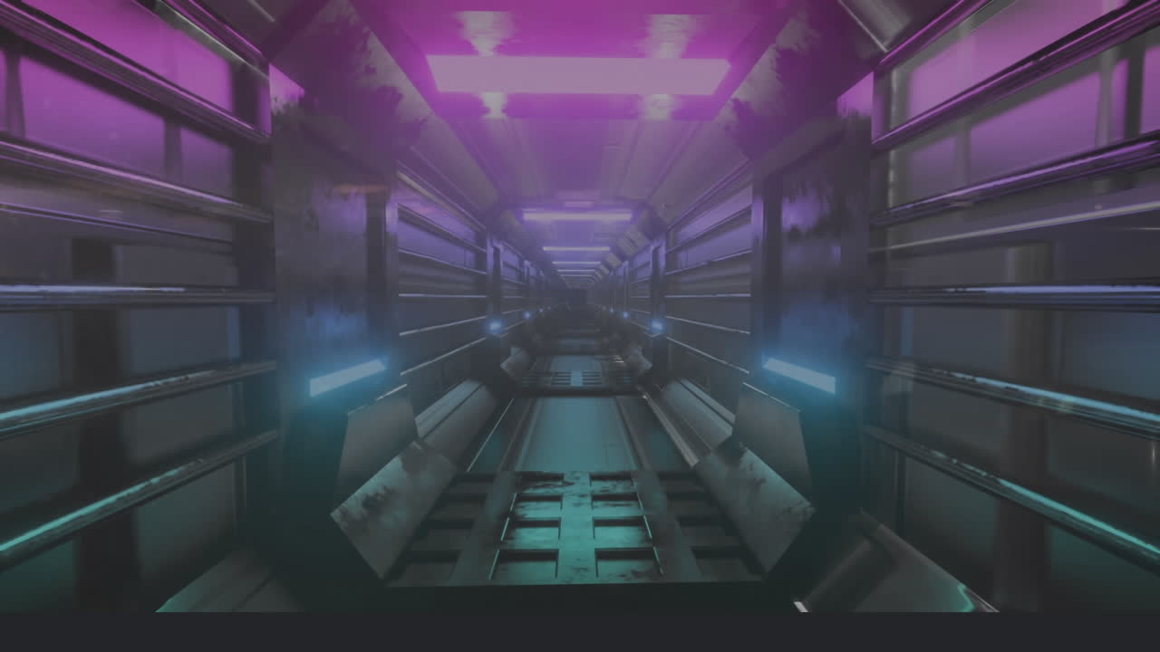 animación del éxito y los principios de liderazgo texto de formación de la persona icono, moviéndose en el túnel futurista