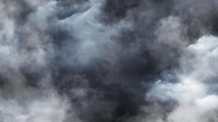 the movement of dark clouds and thunderstorms in the sky, cumulonimbus clouds