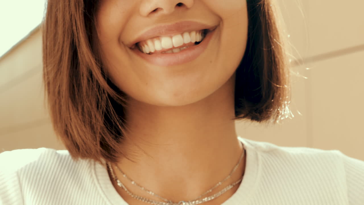 Woman Smiling Close-Up Portrait